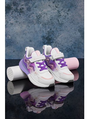 Dark Seer Çocuk Beyaz Mor Sneaker Spor Ayakkabı 2026 - DS Mirana