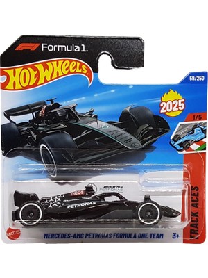 Aesco Hot Wheels Mercedes-Amg Petronas Formula One Team – Track Aces 1/5 – HYX78 – Short Card – F1 – Mattel 2025 – 1:64
