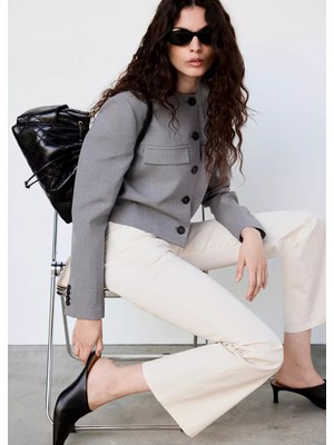 Mango Yüksek Bel Flare Pantolon