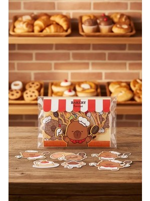 Die Grup Miniso Lisanslı Pişirme Serisi Mimibara Temalı Sticker Seti Renkli Süsleme Çıkartmaları, 2025066810101