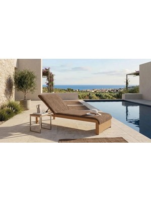Die Grup KOBEHOME%100 Pamuk Şezlong Havlusu Kahverengi 75X200 cm