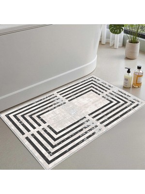 Die Grup Monnhein Banyo Paspası, Yumuşak Banyo Halısı, Kaymaz Dot Tabanlı, Su Emici, Makinede Yıkanabilir - 50 x 80 cm