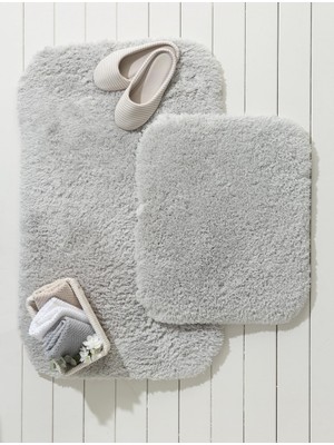 Die Grup Madame Coco Sheep Banyo Paspası - Gri - 60X100+50X60 Cm, Gri, 50 x 60, 8682116431651