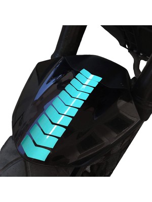 Aesco Çınar Extreme Ok Tasarımlı Çamurluk Kask Sticker Reflektif, Floresan, Düz Renkler Nane Yeşili