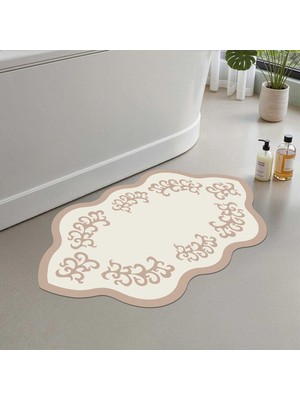 Die Grup Monnhein Banyo Paspası, Yumuşak Banyo Halısı, Kaymaz Dot Tabanlı, Su Emici, Makinede Yıkanabilir - 60 x 90 cm