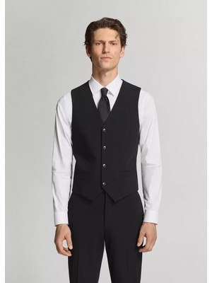MANGO Man Paris slim fit kumaş yelek