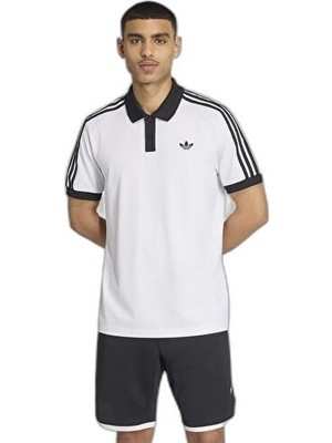 Aesco Adidas Classıcs Polo Erkek Tenis Polo Tişört KY8878 Beyaz