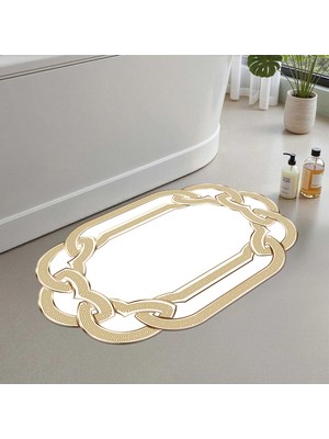 Die Grup Monnhein Banyo Paspası, Yumuşak Banyo Halısı, Kaymaz Dot Tabanlı, Su Emici, Makinede Yıkanabilir - 50 x 60 cm