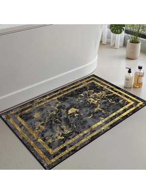 Die Grup Monnhein Banyo Paspası, Yumuşak Banyo Halısı, Kaymaz Dot Tabanlı, Su Emici, Makinede Yıkanabilir - 40 x 60 cm