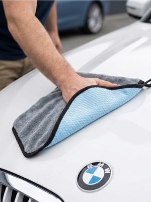 Aesco Mucit Home Çift Taraflı Yüksek Emicili Araba Kaporta Cam Kurulama ve Mikrofiber Parlatma Cam Bezi