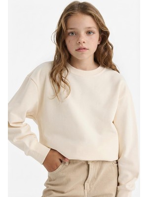 Aesco Defacto Relax Fit Bisiklet Yaka Basic Sweatshirt Kız Çocuk A2797A825AU