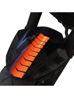 Aesco Çınar Extreme Ok Tasarımlı Çamurluk Kask Sticker Reflektif, Floresan, Düz Renkler Alev Turuncusu