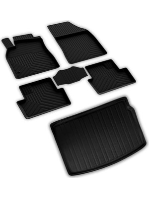 Aesco Ferrous Autoaccessories Renault Megane 3 Hb ile Uyumlu 4d Paspas ve 3D Bagaj Havuzu 2009 2015