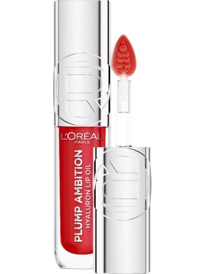 Die Grup L'oreal Paris Plump Ambition Hyaluron Lip Oil Besleyici ve Nemlendirici Dudak Parlatıcısı - 380 Rouge In Love