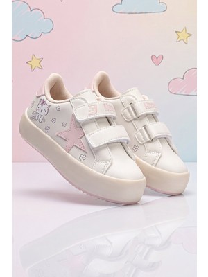 Dark Seer Çocuk Bej Pudra Sneaker Günlük Spor Cırtlı Ayakkabı 2026 - Kids DS Omega