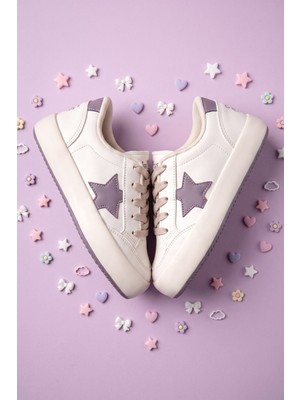 Dark Seer Çocuk Bej Mor Sneaker Günlük Spor Bağcıklı Ayakkabı 2026 - Kids DS Oracle