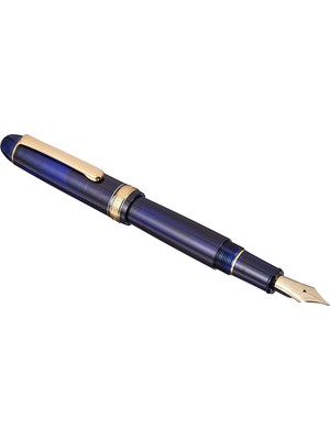 Aesco プラチナ萬年筆 Plutınum PNB13000#3776 Century Gold Trim 51 Chartres Blue F Dolma Kalem
