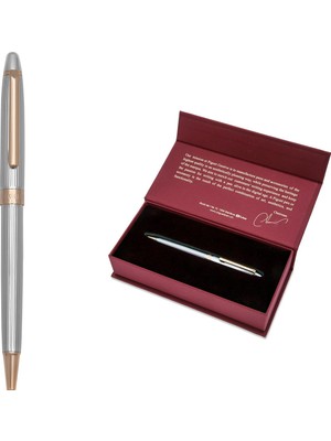 Aesco Piguet Genève - Lüks ve Ergonomik Tükenmez Imza Kalemi - Sigma Serisi - Mavi Mürekkep - Premium Hediye Kutulu (Deluxe)