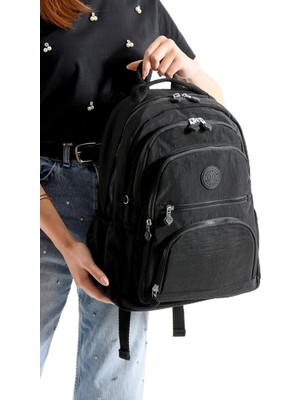 Aesco Louisiana Polo Bolsas Kadın Okul Sırt Çanta Siyah 1087