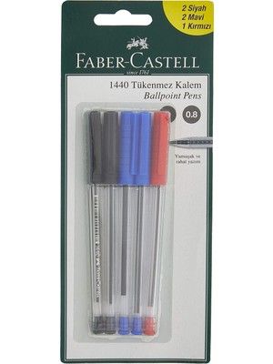 Aesco Faber-Castell 5 Tükenmez 1440 Krş.renk (2m+2s+1k)