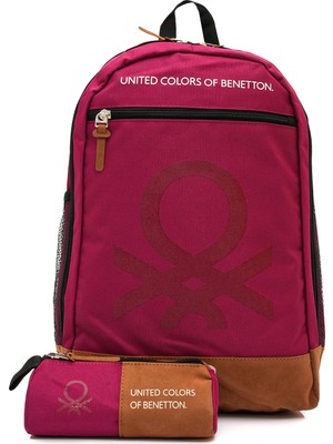 Aesco United Colors Of Benetton Okul Çanta Seti 1305859,KIRMIZI Tek Ebat