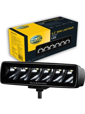 Aesco Hella Led-Uzun Huzme Far Mini Lightbar 6.2" - 12/24V - 2000LM - Dörtgen - Spot Işıklandırma Sistemi - Kablo Uzunluğu: 800MM - Soket Modeli: Açık Kablo Uçları LED Lightbar - 1fb 358 176-211