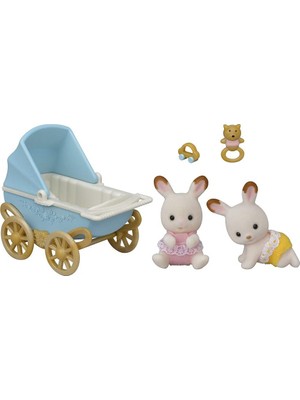 Aesco Sylvanian Families Çikolata Kulaklı Ikiz Tavşan Bebek