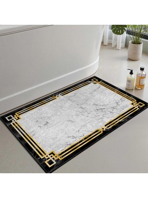 Die Grup Monnhein Banyo Paspası, Yumuşak Banyo Halısı, Kaymaz Dot Tabanlı, Su Emici, Makinede Yıkanabilir - 60 x 100 cm