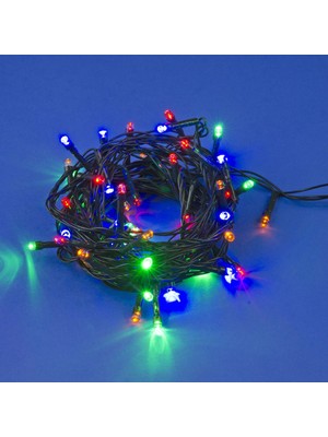 My Best Store 10 M 100 LED Pilli 2 Kademeli Rgb Işık Siyah Kablo