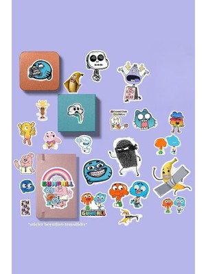 Aesco Gumball Sticker Paketi/bullet Journal Defter Çıkartma Ajanda Laptop Etiket