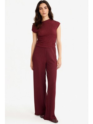 Aesco Defacto Wide Leg Geniş Bol Paça Bürümcük Pantolon D3570AX25AU