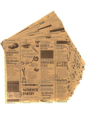 Aesco Mayaglory Vintage Kendinden Desenli Sunum Kağıdı, Yağlı Kağıt, Gıda Servis Kağıt 50 Adet