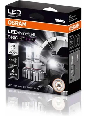 Aesco Osram H7 LED Xenon KIT%300 Fazla Işık / 4 Yıl Garantili 12V (2 Adet Far Için)