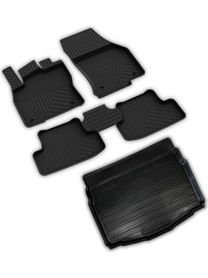Aesco Ferrous Autoaccessories Volkswagen T Roc ile Uyumlu 4d Paspas ve Alt 3D Bagaj Havuzu 2019 ve Üstü