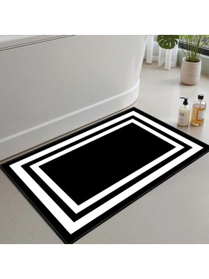 Die Grup Monnhein Banyo Paspası, Yumuşak Banyo Halısı, Kaymaz Dot Tabanlı, Su Emici, Makinede Yıkanabilir - 60 x 90 cm