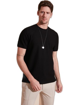 Aesco Buratti Pamuklu Regular Fit Bisiklet Yaka Basic T Shirt Erkek T Shirt 5902387
