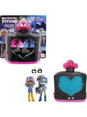 Aesco Monster Hıgh Iksirleri™ Havalı Arkadaşım™ 2'li Paket Serisi Monster High Iksirleri Havalı Arkadaşım 2'li Mini Bebek Paketi, Sürpriz Karakter Figürleri (Karakterler Çeşitlilik Gösterebilir) JCY18