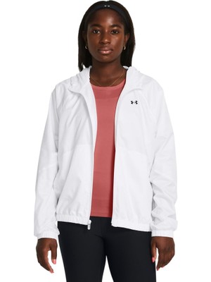 Aesco Under Armour Rival Sport Windbreak Kadın Beyaz Günlük Stil Ceket 1382698-100