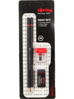 Aesco Rotring RO-2090068WK Sınav Seti - Sınav Kalemi, Silgi, Kalemtraş, Siyah