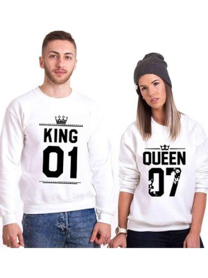 Aesco Tshirthane King 01 Queen Sevgili Kombinleri Sweatshirt Kombini, Erkek, L-Tek Ürün Fiyatıdır, Kombin Yapmak Için En Az 2 Adet Sepete Ekleyiniz