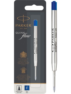 Aesco Parker 1950368 Quinkflow Tükenmez Kalem Yedeği, Ince Uç, Mavi