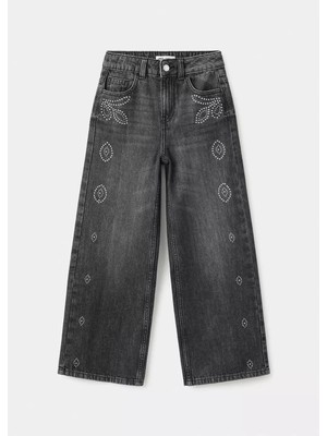 Mango Wideleg Zımbalı Jean Pantolon