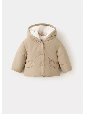 MANGO Baby Suni kürklü kapitone anorak