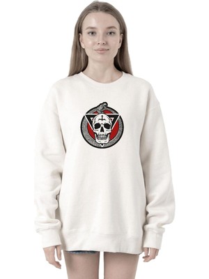 Aesco Tshirthane The Purge The Forever Purge Beyaz Kadın 2ip Sweatshirt P23199S9760, Xs