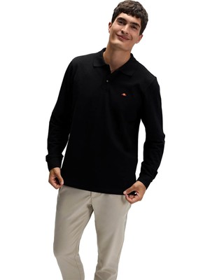 Aesco Ellesse Erkek Polo Sweatshirt EM582-BK Siyah Xxl