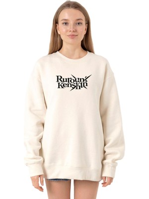 Aesco Tshirthane Rurouni Kenshin Letter Logo Ekru Kadın 2ip Sweatshirt P22671S7682, M