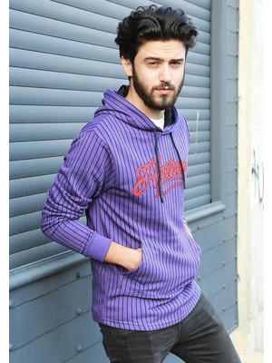 Aesco Madmext Kapşonlu Sweatshirt Mor 2825,MOR M