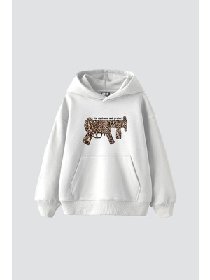 Aesco Tarzsokak Dominate And Project Baskılı Oversize Unisex Premium Beyaz, BEYAZ-310, L