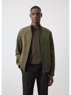 Mango Süet Görünümlü Bomber Ceket