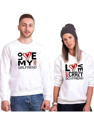 Aesco Tshirthane Lo ve Crazy Sevgili Kombinleri Sweatshirt Kombini, Erkek, Xs-Tek Ürün Fiyatıdır, Kombin Yapmak Için En Az 2 Adet Sepete Ekleyiniz